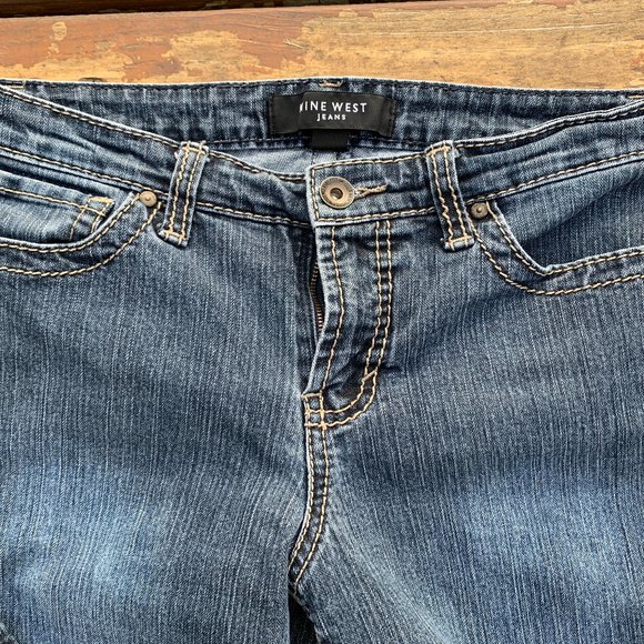 Nine West Women's size 8 Jeans Straight Leg Ankle Zip Jeans - Picture 2 of 7